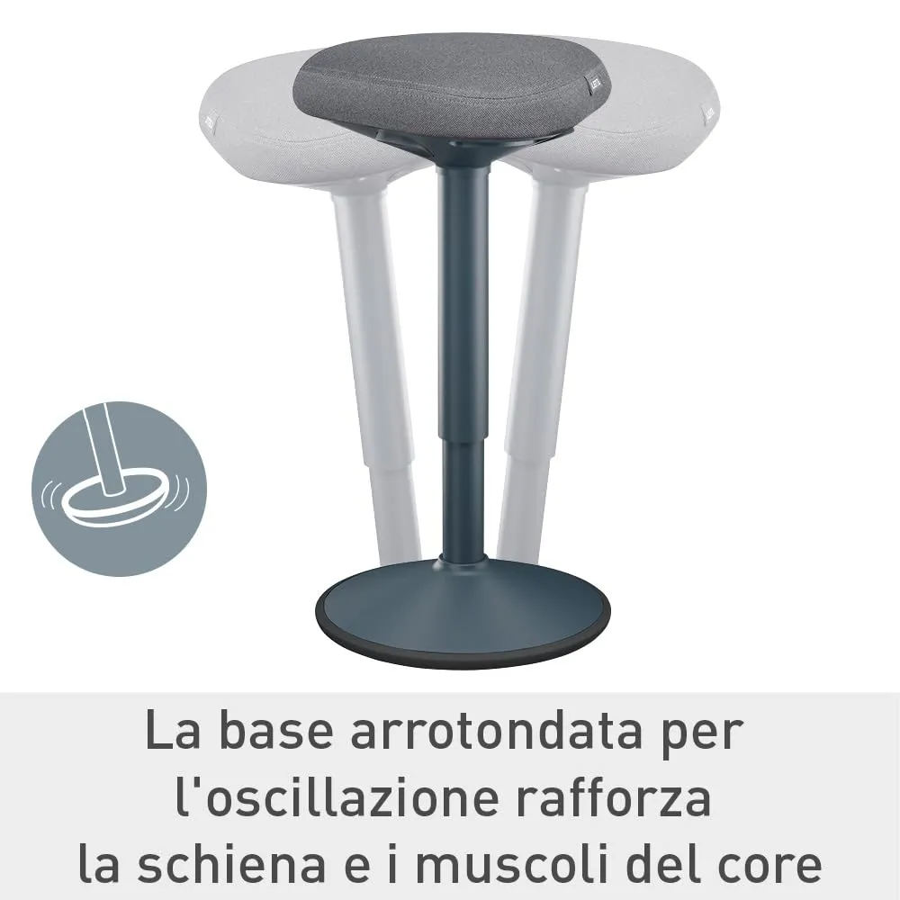 Leitz Ergo WOW Active 65450089 sgabello grigio scuro 57-82 cm