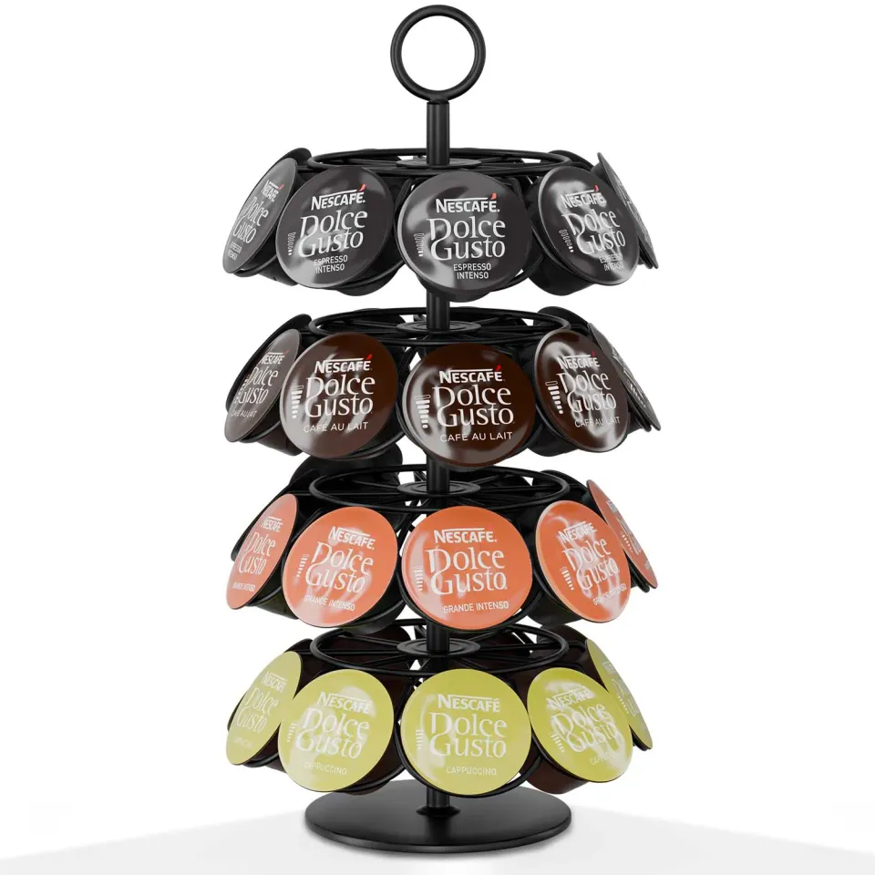 Acropaq Portacapsule Dolce Gusto 36 Capsule Nero Girevole