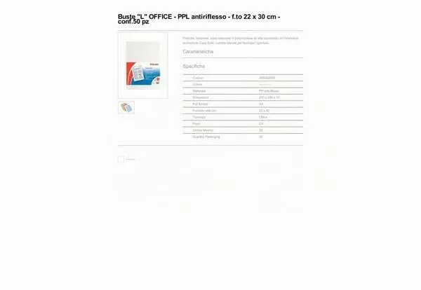Esselte Office 395082000 Buste a L 22x30 cm 50 pz antiriflesso