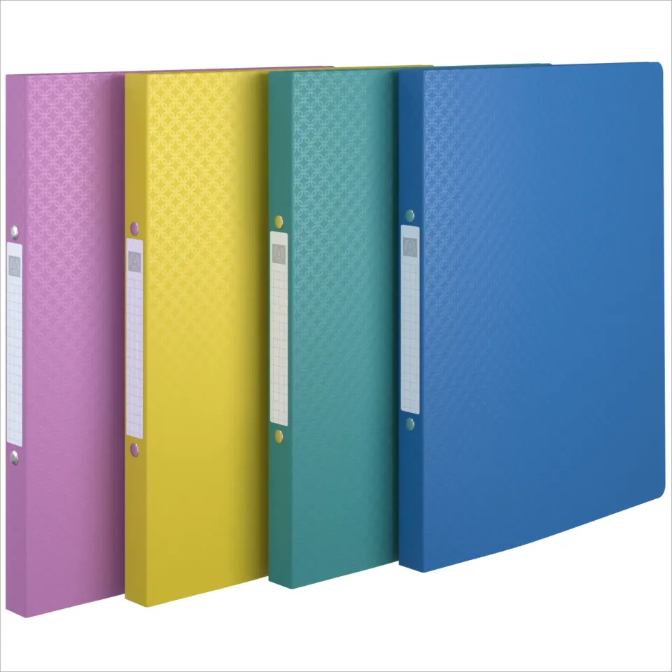 ACROPAQ Raccoglitori A4 15mm 2 Anelli 4 Pezzi Riciclati