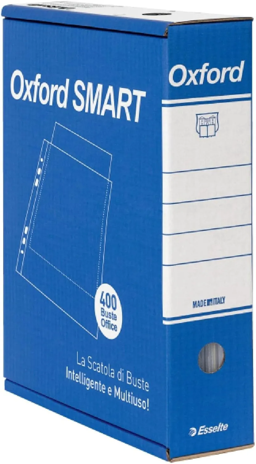 Esselte Oxford Smart buste trasparenti A4 lucide 400 pezzi