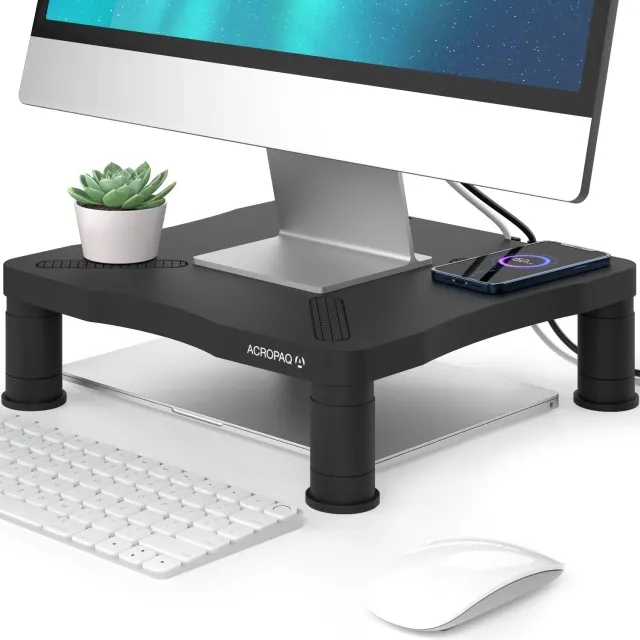 Acropaq AR300 supporto monitor nero rialzo scrivania