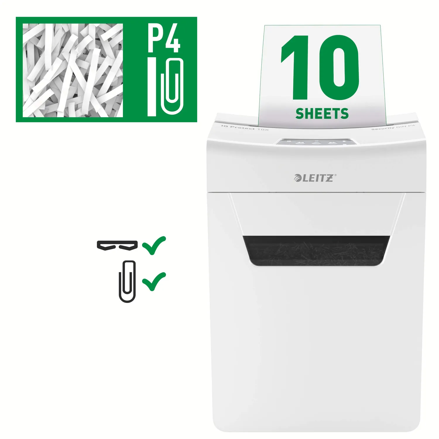 Leitz IQ Protect 10X distruggidocumenti 18 L P-4