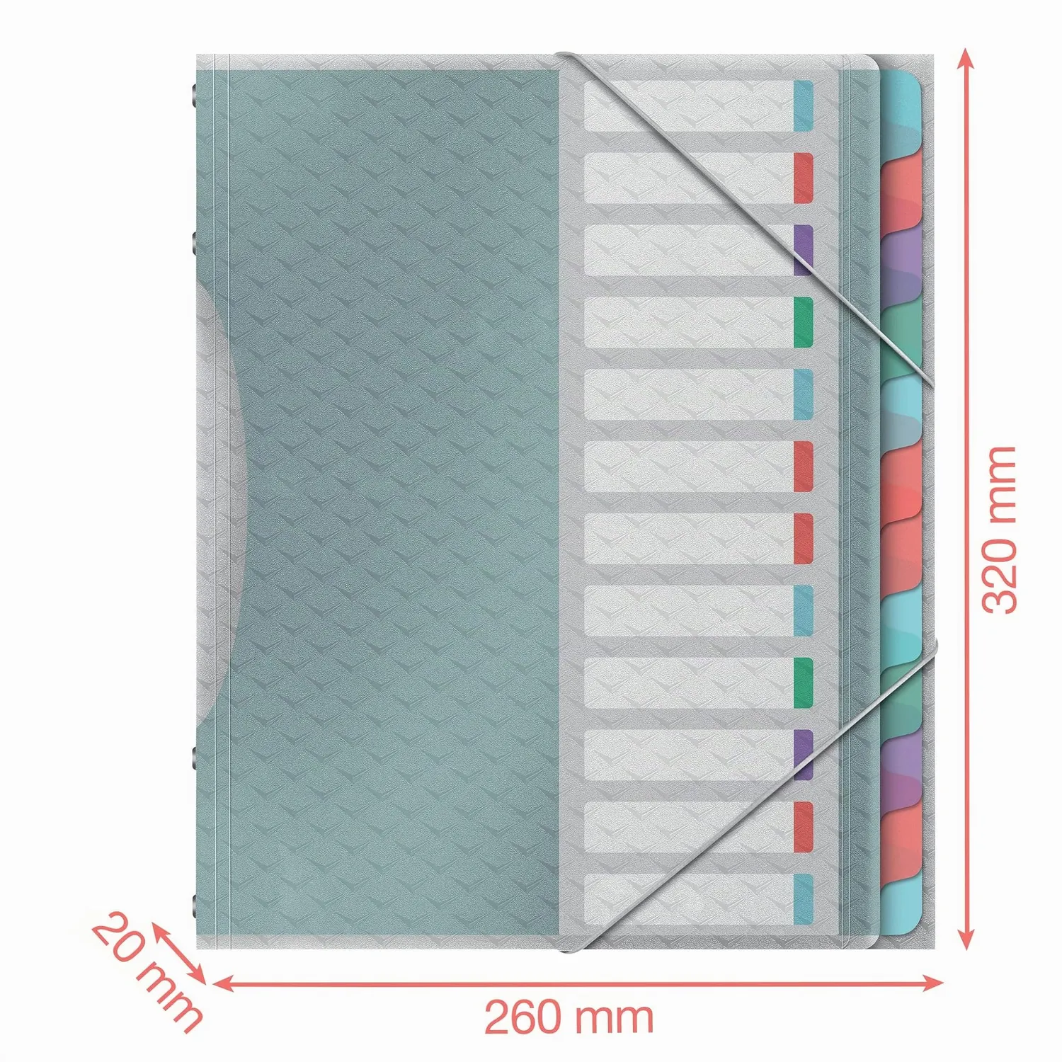 Esselte Colour'Breeze quaderno 12 divisori A4 multicolore elastico