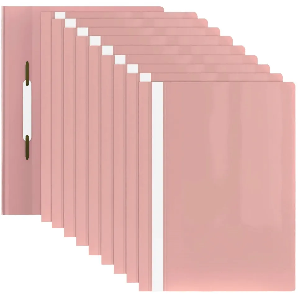 ACROPAQ Cartelline A4 PP Rosa Pastello 10 Pezzi