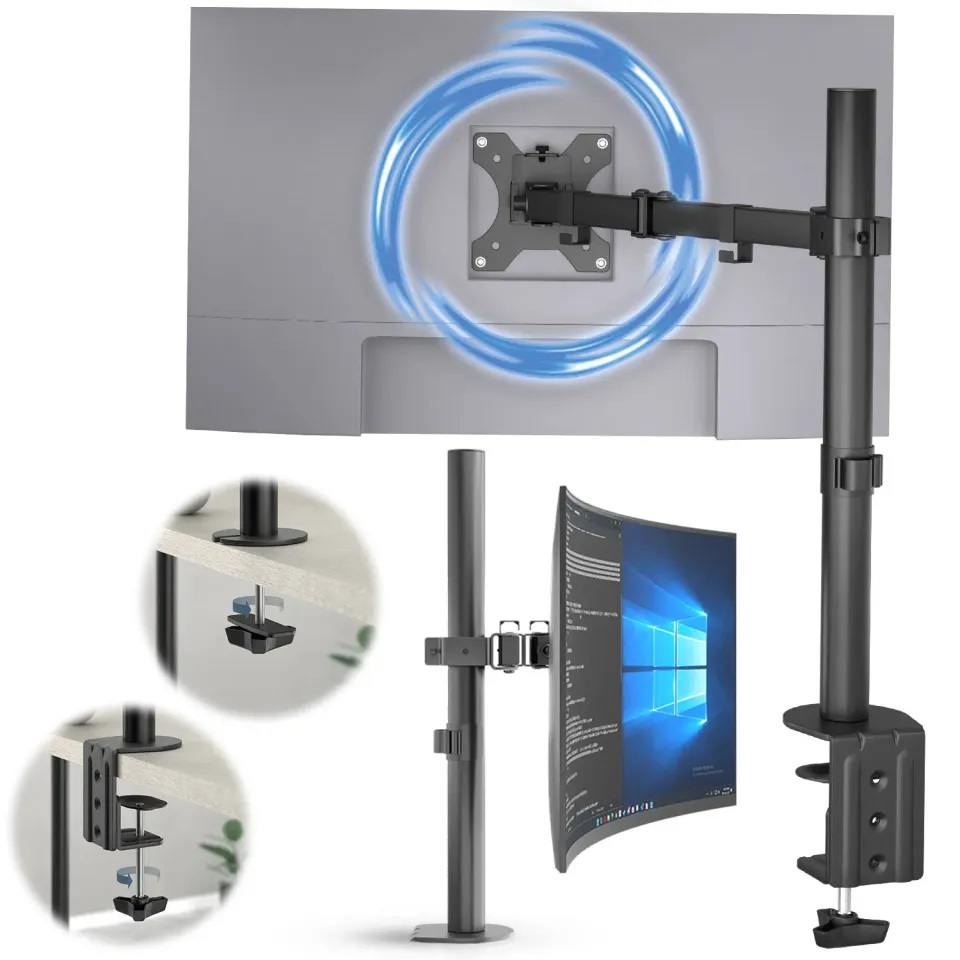 ACROPAQ braccio monitor singolo 13-32" con morsetto regolabile