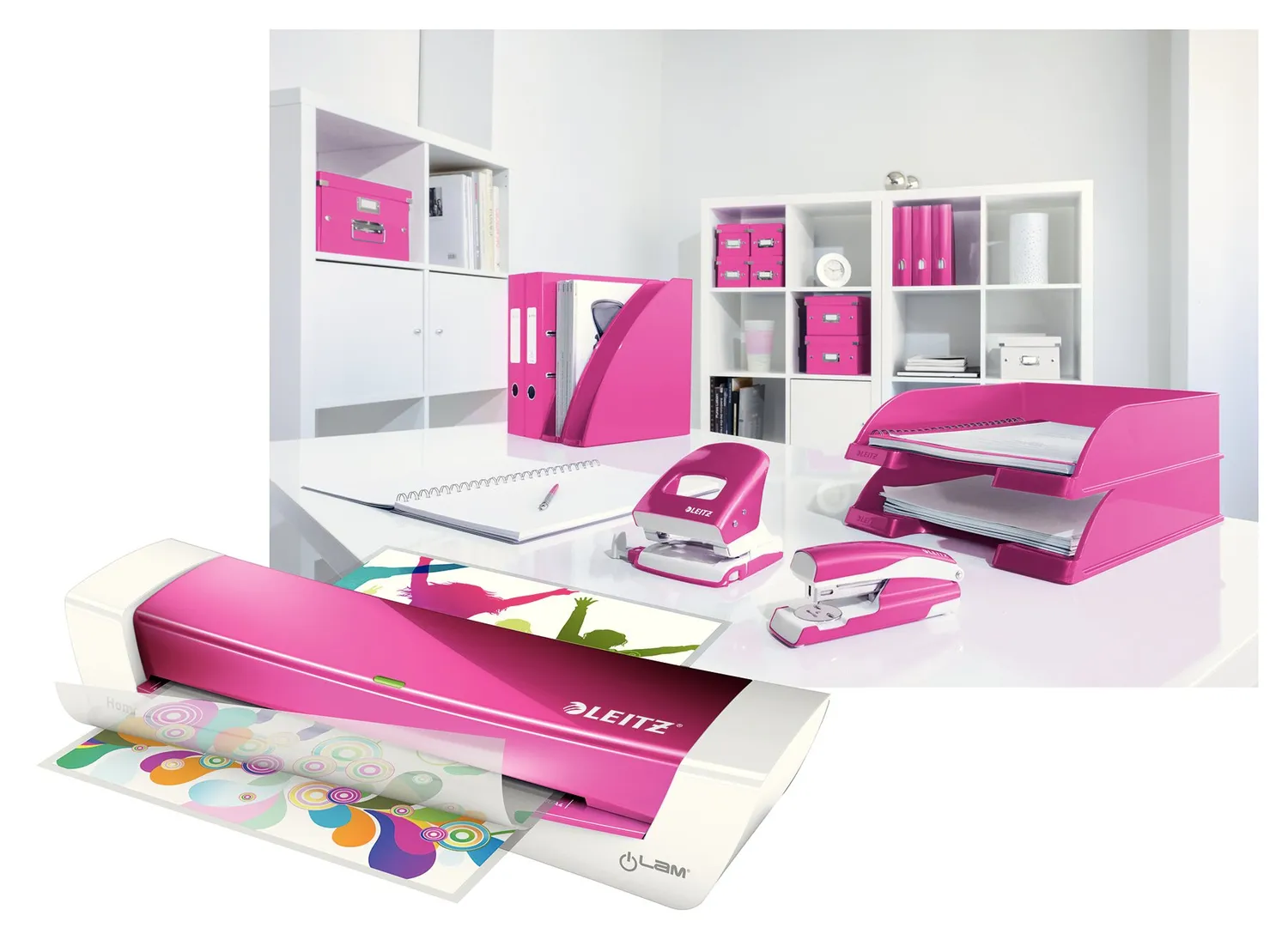 Leitz iLAM 73680023 plastificatrice A4 fucsia 2 rulli