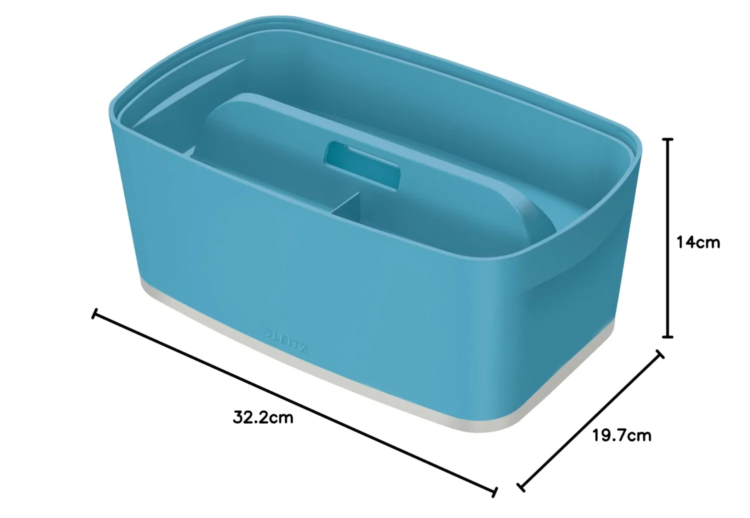 Leitz MyBox 52634061 scatola organizer Blu Chiaro con vassoio