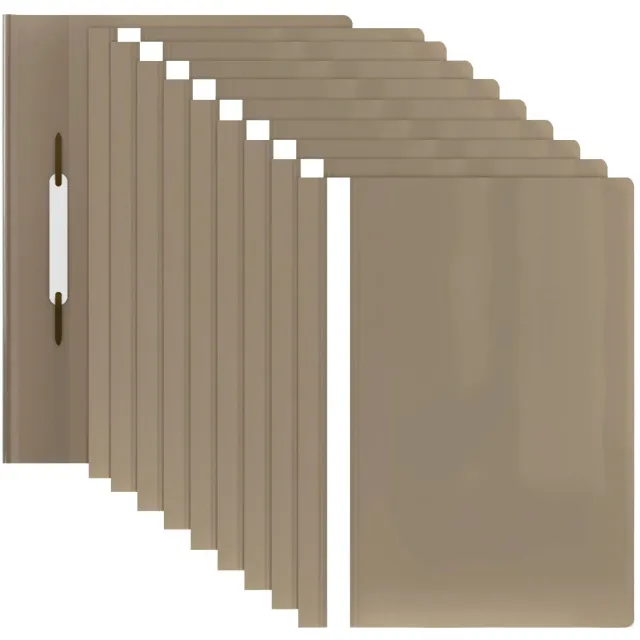 ACROPAQ Cartelline A4 con Clip 10 Pezzi Khaki Pastello