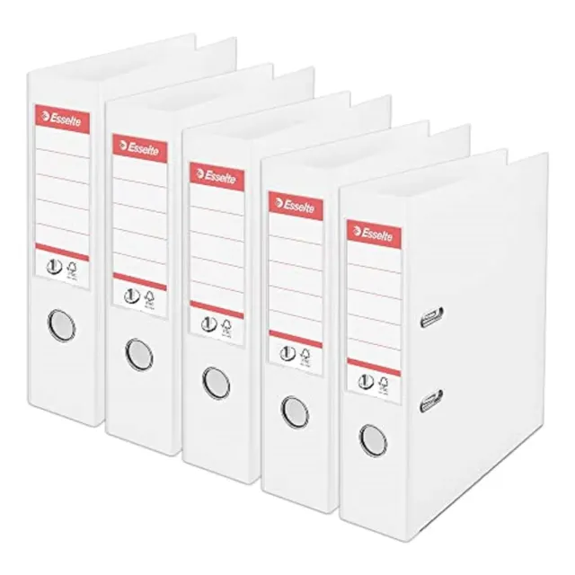 Esselte N°1 Power 162510 registratore a leva A4 bianco 5 pezzi 75mm