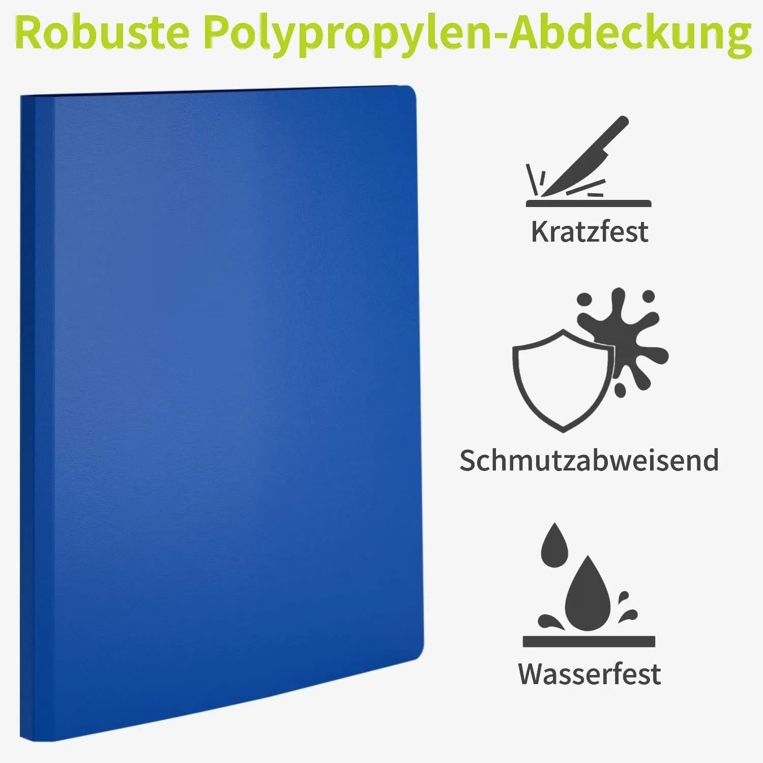 ACROPAQ Cartella A4 40 Buste Blu Espositore
