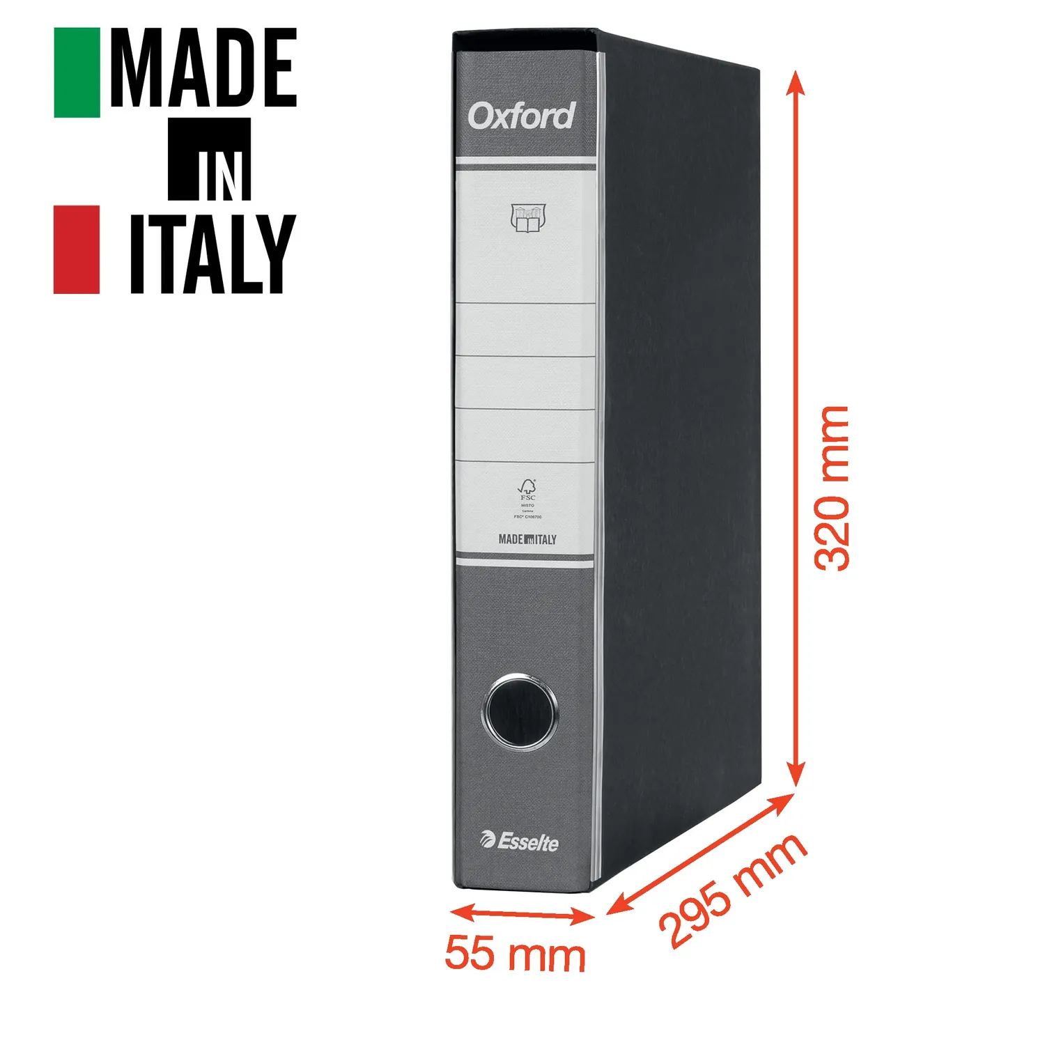 Esselte Oxford G82 registratore verde 5 cm per 300 fogli