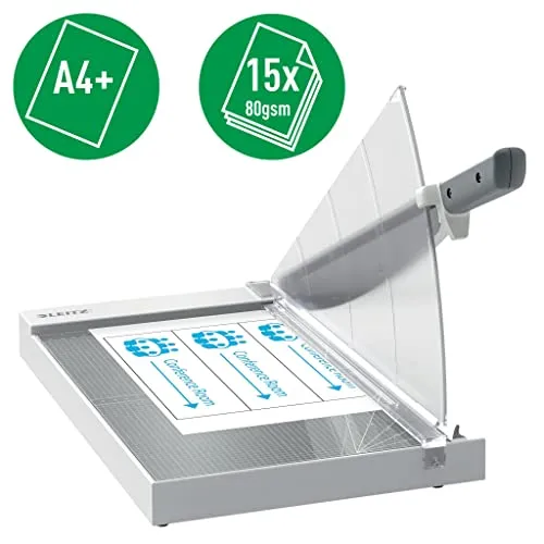 Leitz Precision taglierina A4+ 15 fogli piano vetro EdgeGlow