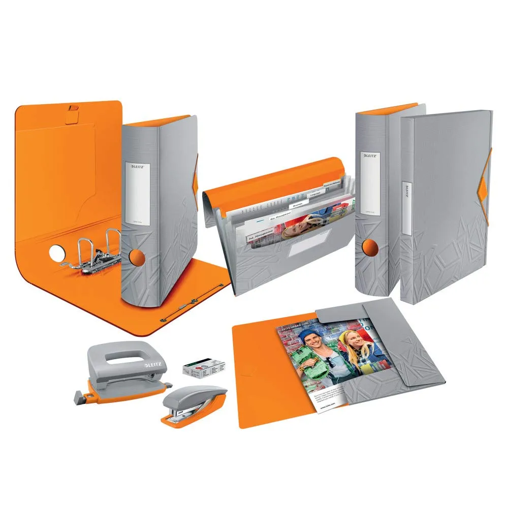 Leitz Ergo WOW Urban Chic raccoglitore a leva A4 dorso 8,2 cm grigio