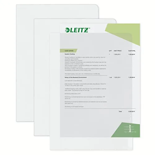 Leitz Ergo WOW busta A4 trasparente goffrata profilo U