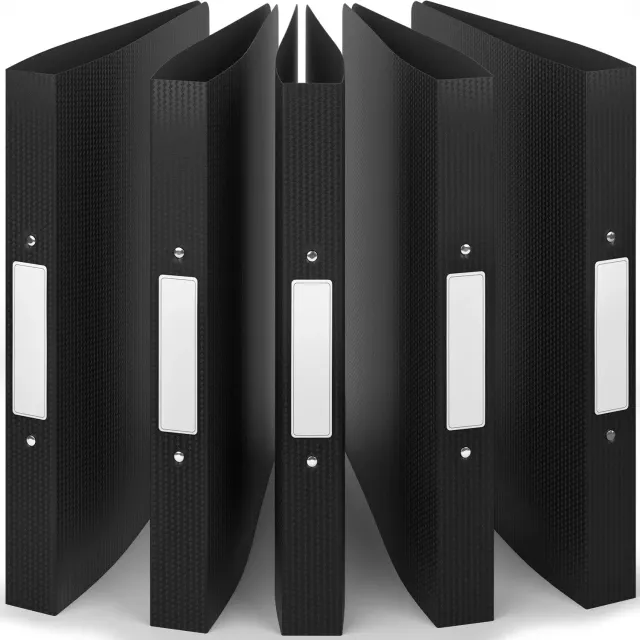 ACROPAQ raccoglitori ad anelli A4 35 mm neri 5 pezzi