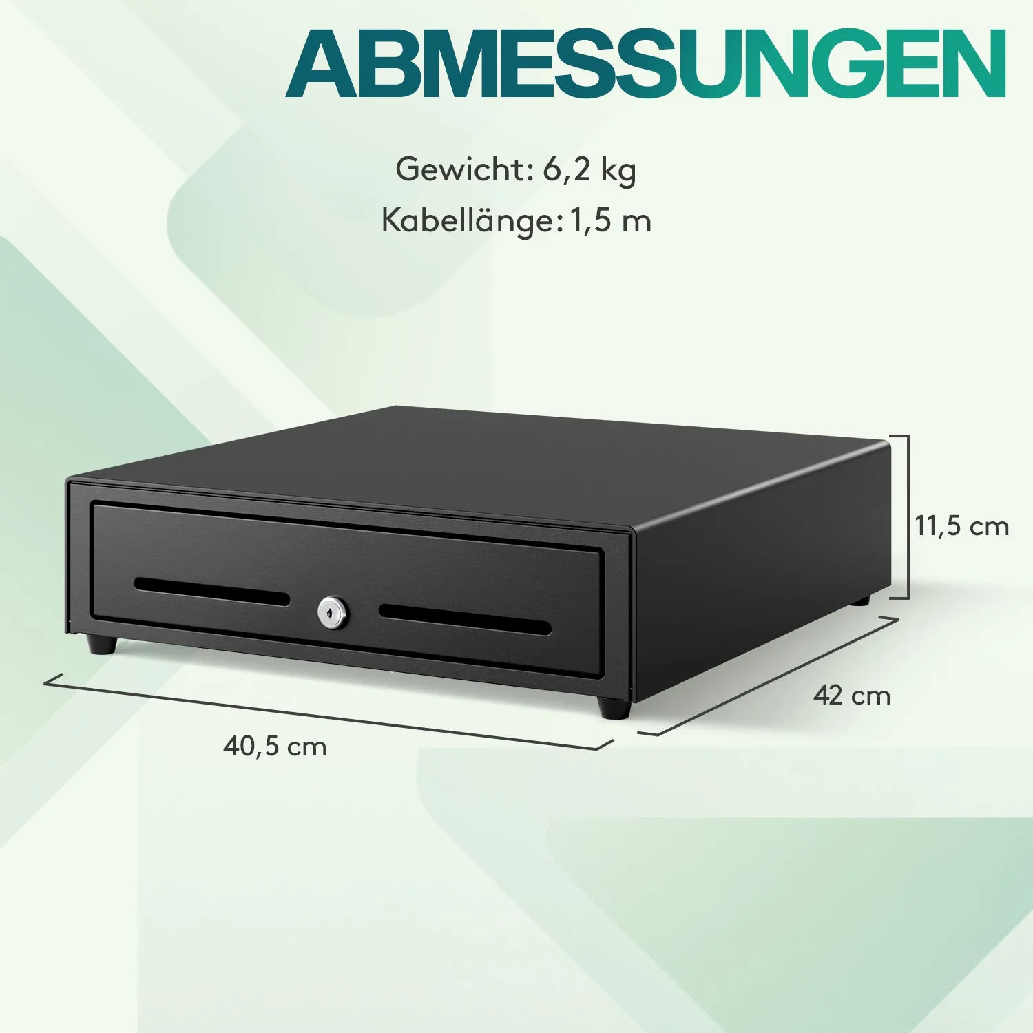 ACROPAQ Cassetto portacontanti metallo nero 41 cm 8+4