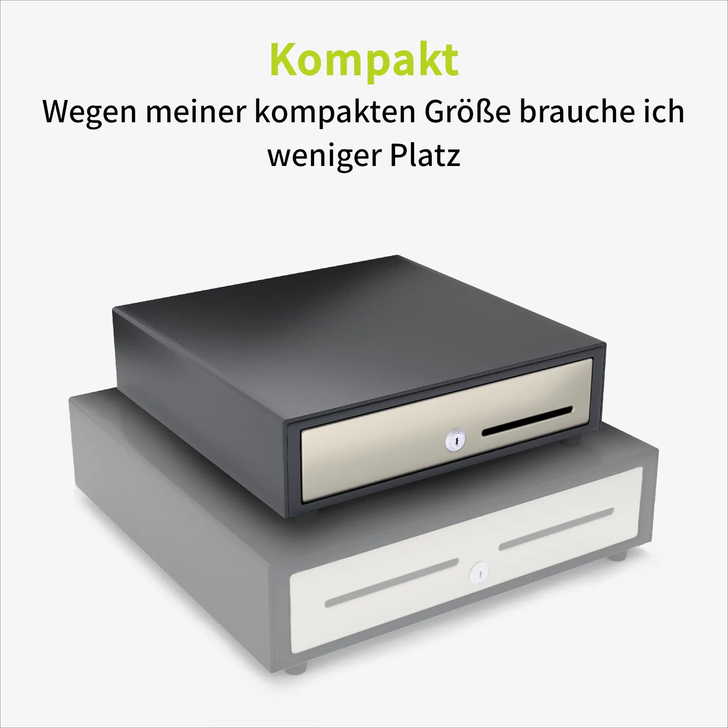 Acropaq AC335TIBK Cassetto Contanti Inox Nero 33x33 cm