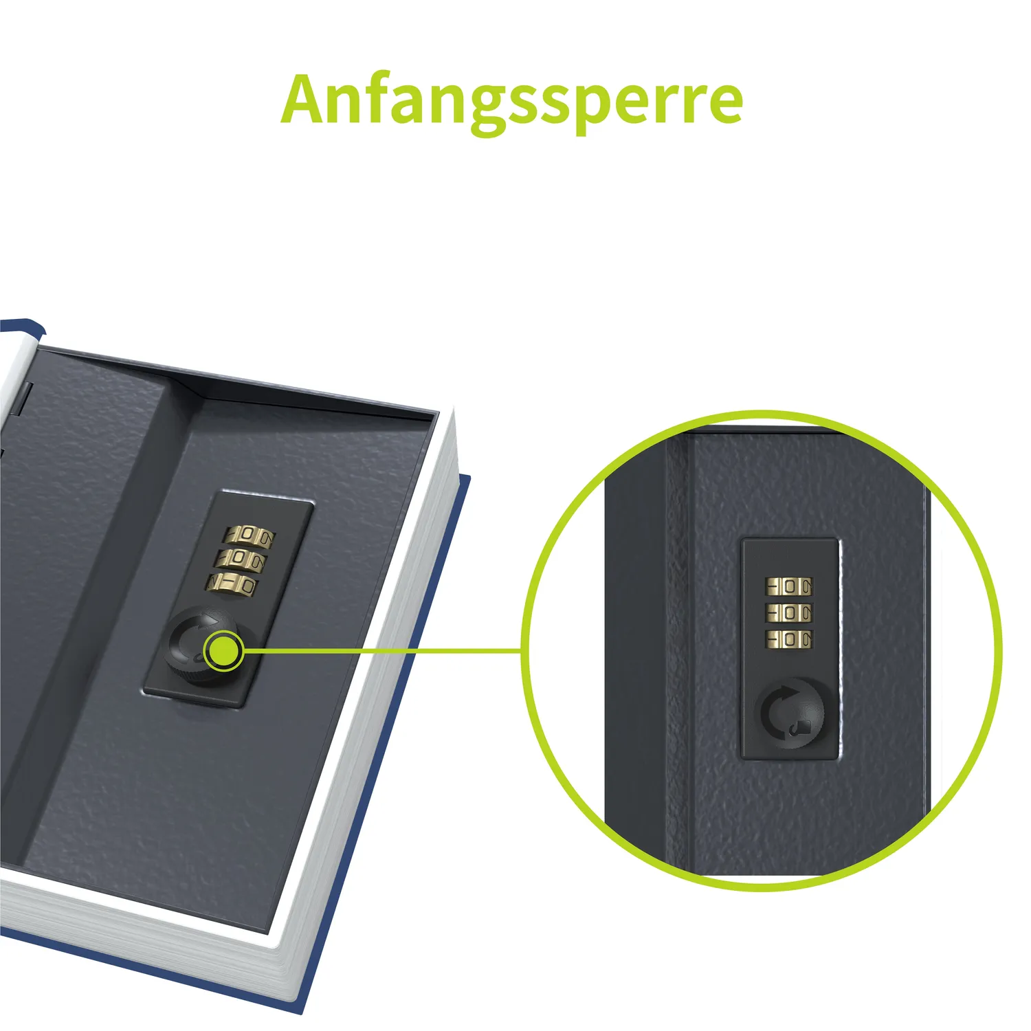 Acropaq libro cassaforte medium combinazione blu