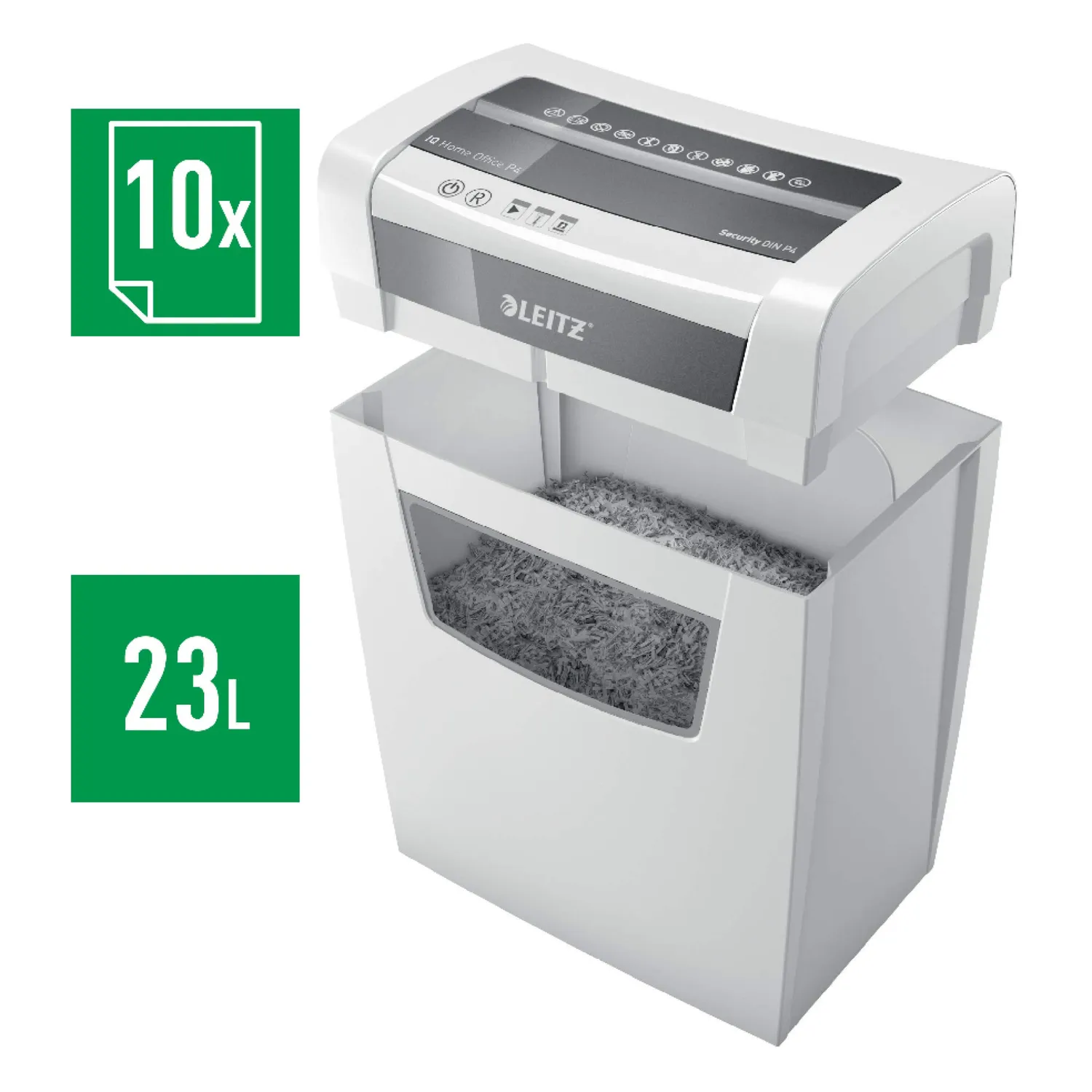Leitz Ergo WOW IQ Home Office 80091000 distruggidocumenti bianco 23 L