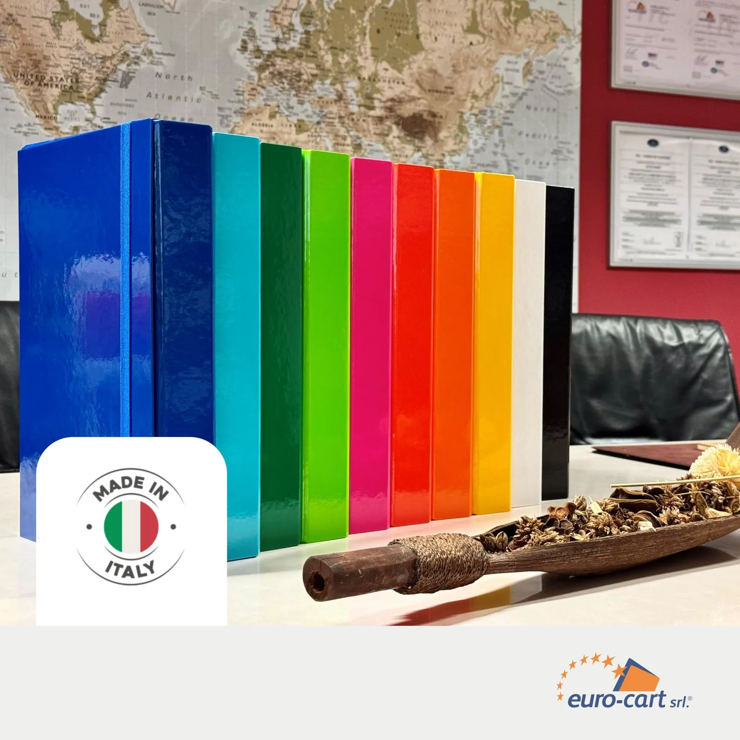 Euro-Cart Classic cartellina portadocumenti elastico blu dorso 10 cm