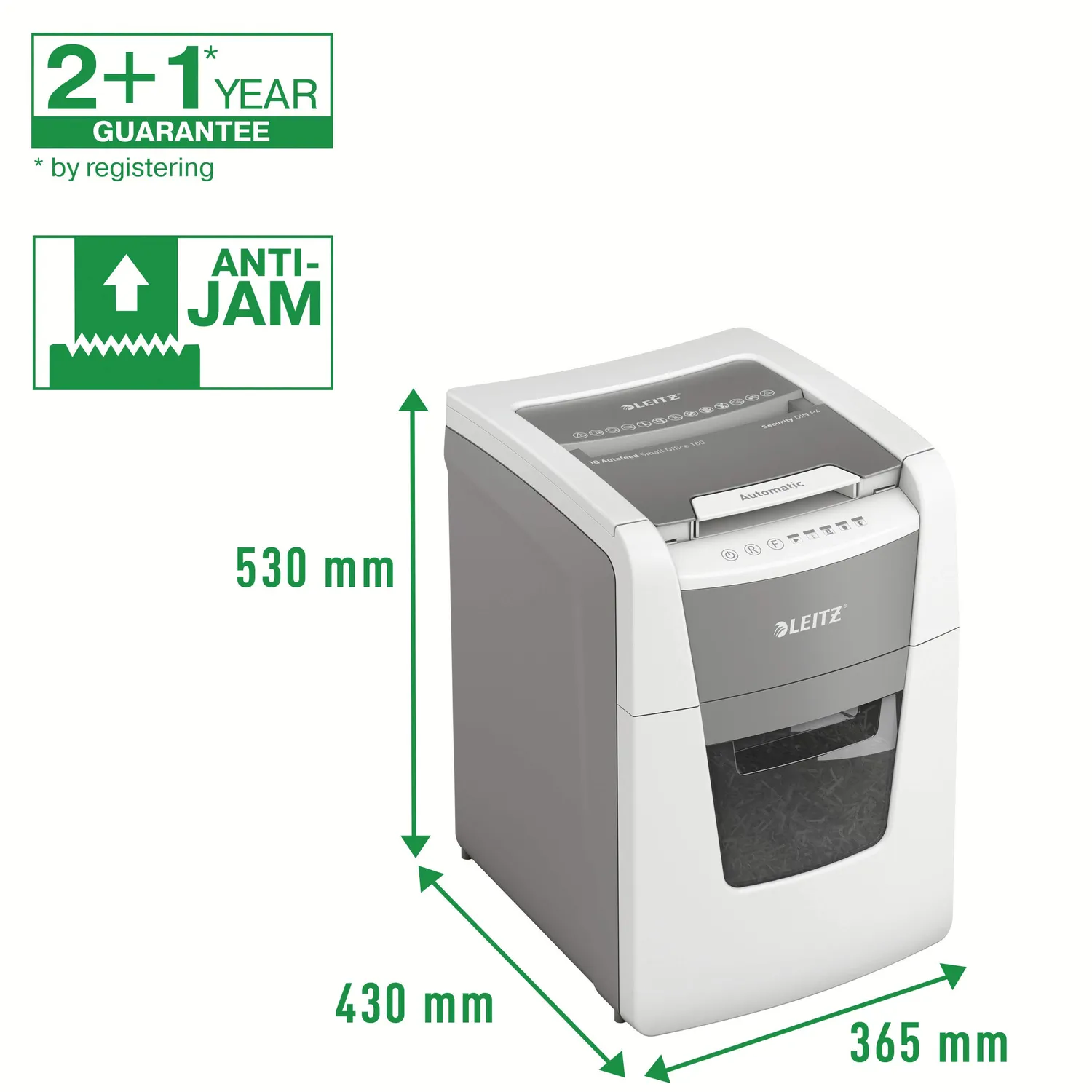 Leitz Ergo WOW 80110000 distruggidocumenti 100 fogli P-4