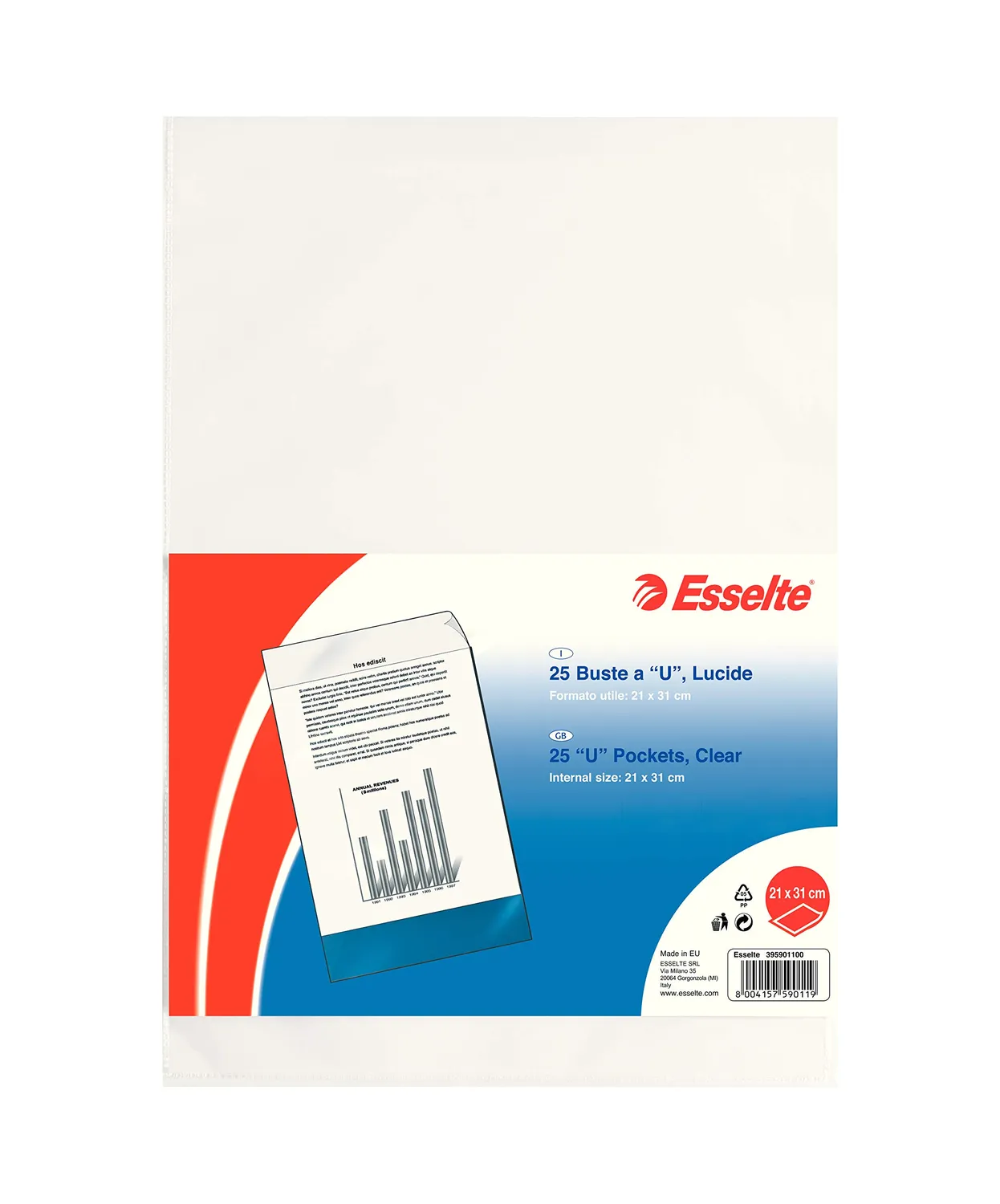 Esselte De Luxe buste trasparenti 15x21 cm 25 pezzi