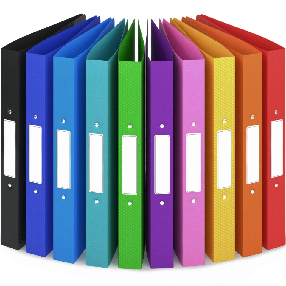 ACROPAQ Raccoglitori ad Anelli A4 Dorso 3,5 cm 10 Pezzi Colori
