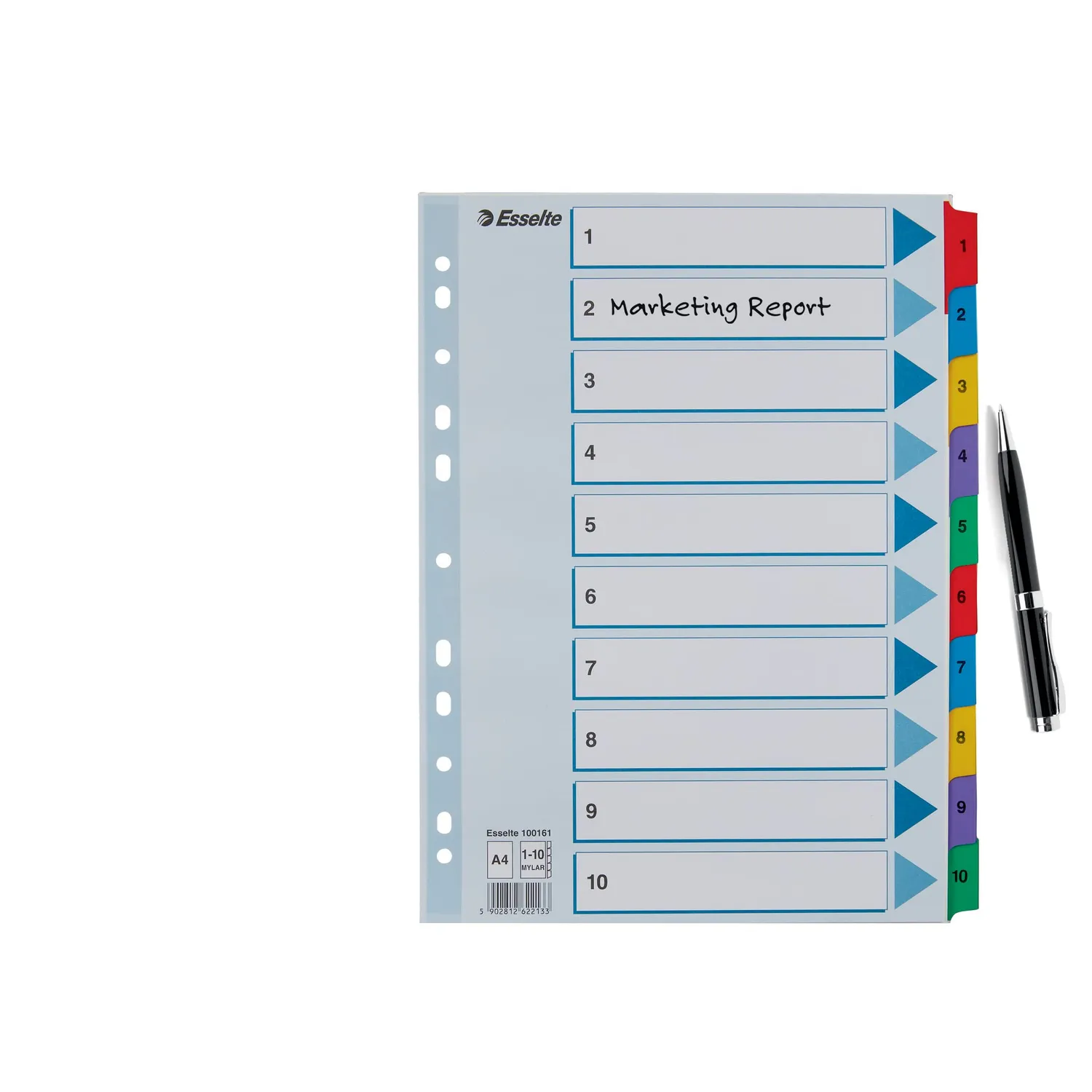 Esselte 100161 rubrica a tasti A4 10 tasti numerati blu
