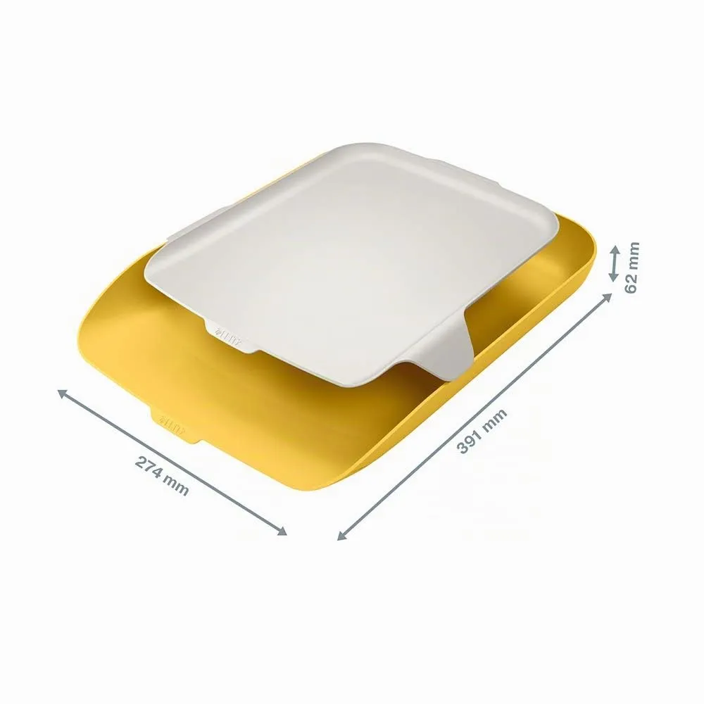 Leitz Cosy 52590019 vaschetta portacorrispondenza giallo + vassoio