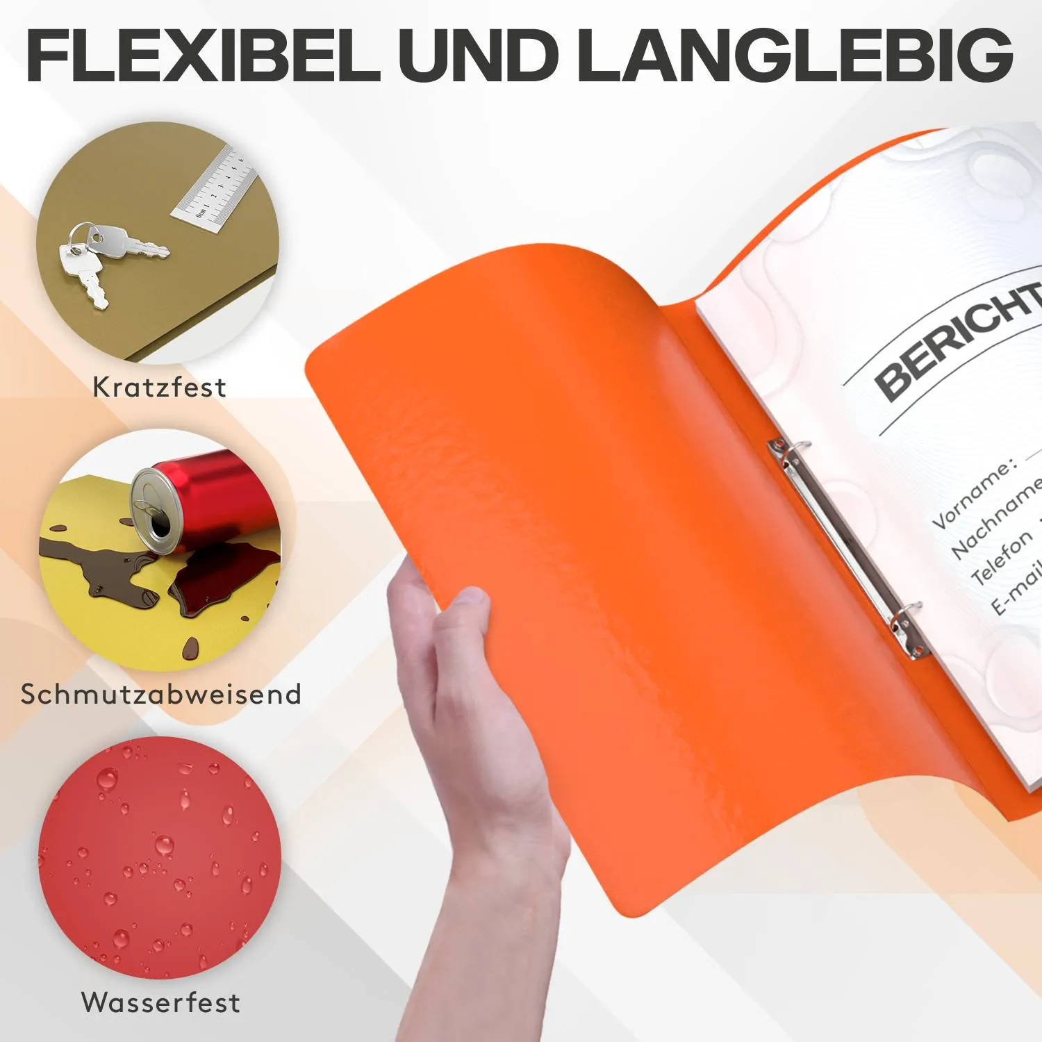 ACROPAQ raccoglitori anelli A4 10 pezzi Nature alba