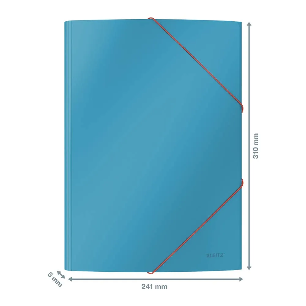 Leitz Cosy Cartella a 3 Lembi 30020061 Blu Calmo A4 150 Fogli