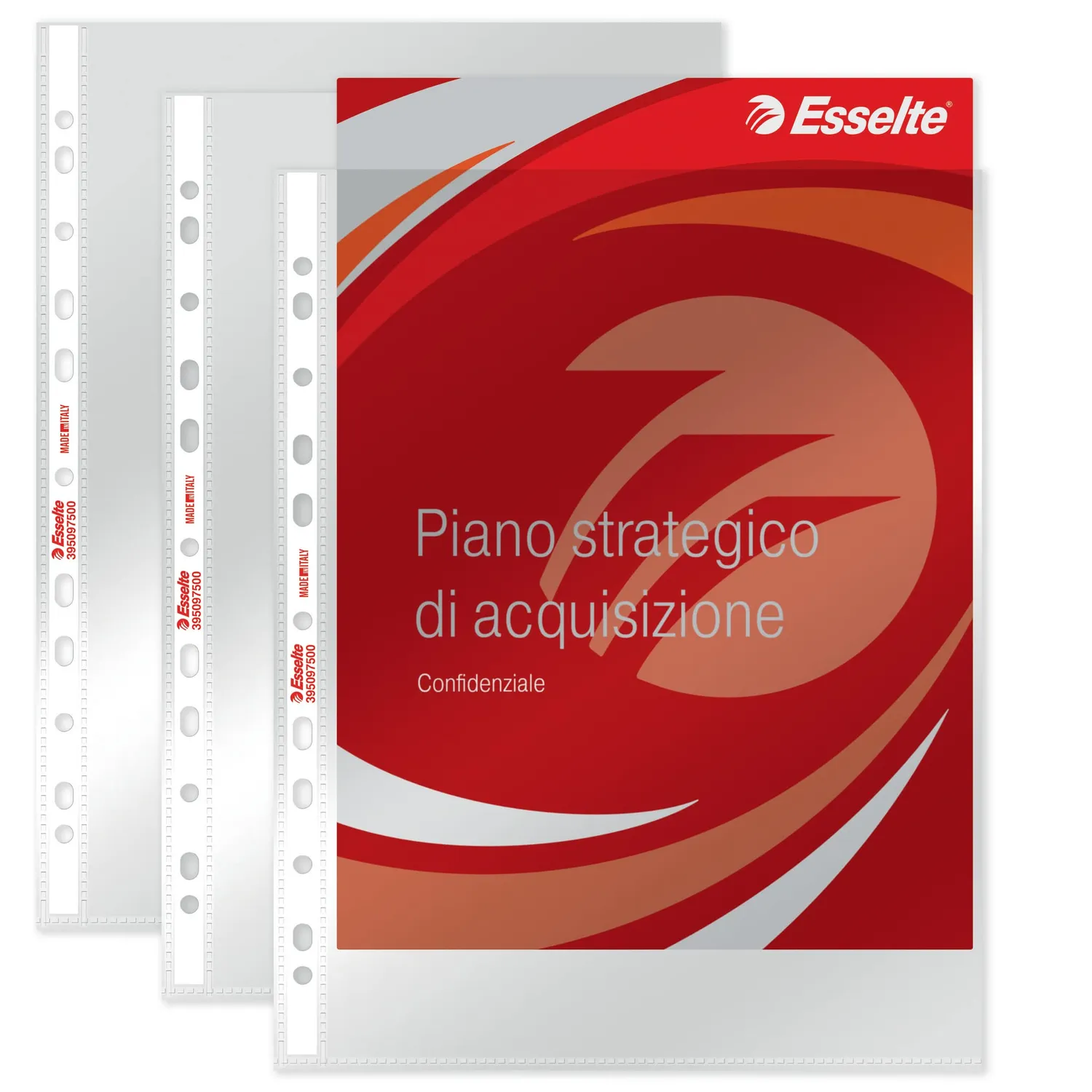Esselte Office buste perforate A5 antiriflesso trasparente 25 pezzi