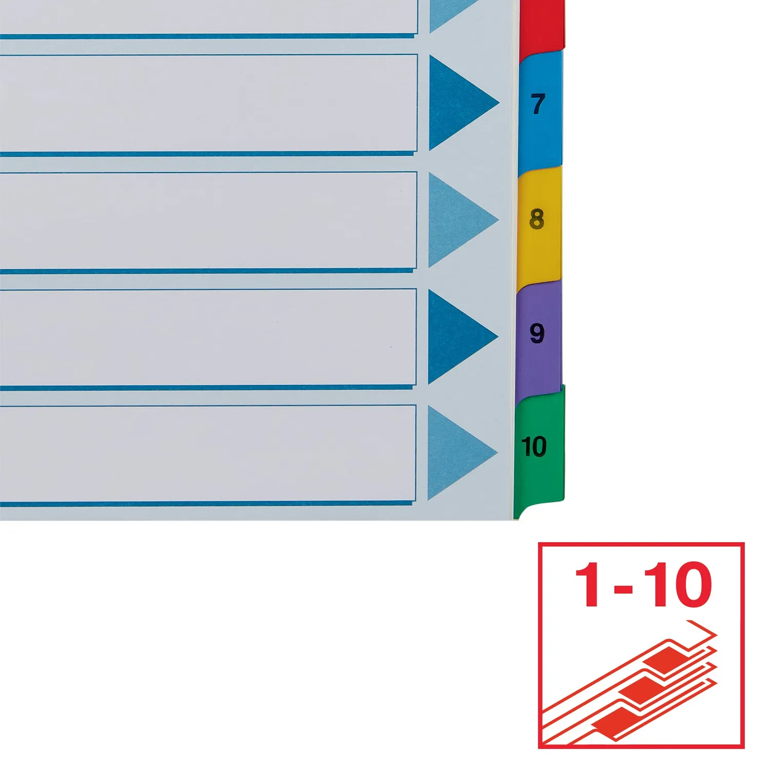 Esselte 100161 rubrica a tasti A4 10 tasti numerati blu