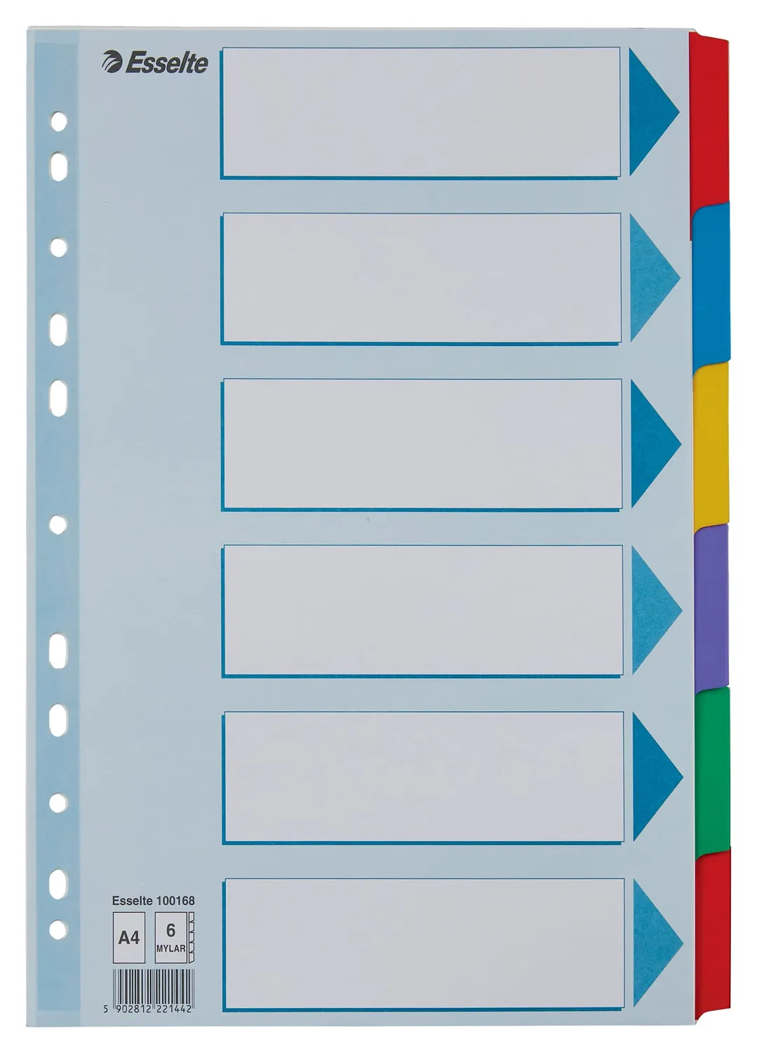 Esselte Divisori 100202 12 Tasti A4 Multicolore 10 pezzi