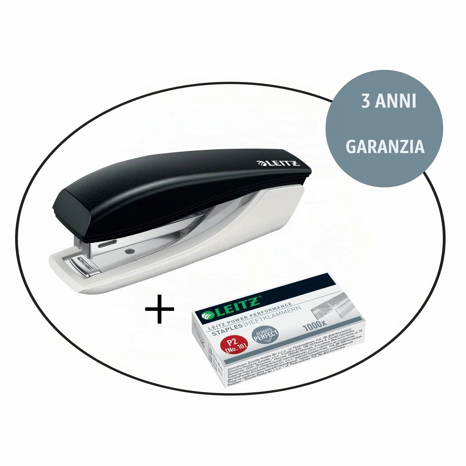 Leitz P2 No.10 55770000 punti metallici acciaio 1000 pezzi