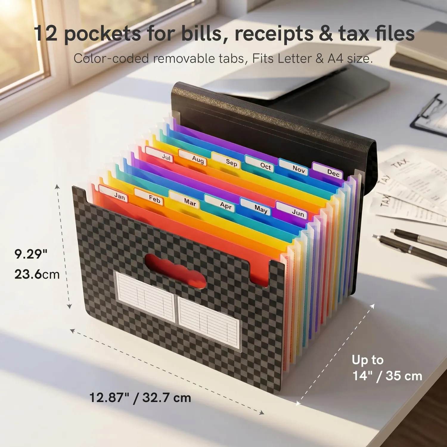 ABClife Organizer Documenti Fisarmonica A4 13 Tasche