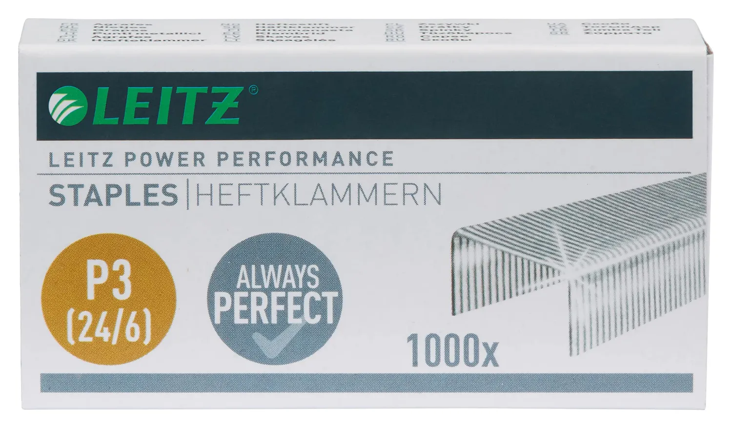 Leitz MyBox Power Performance P3 punti 24/6 1000 pezzi zincati