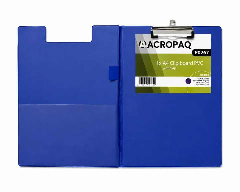 ACROPAQ Portablocco A4 con copertina blu 80 fogli