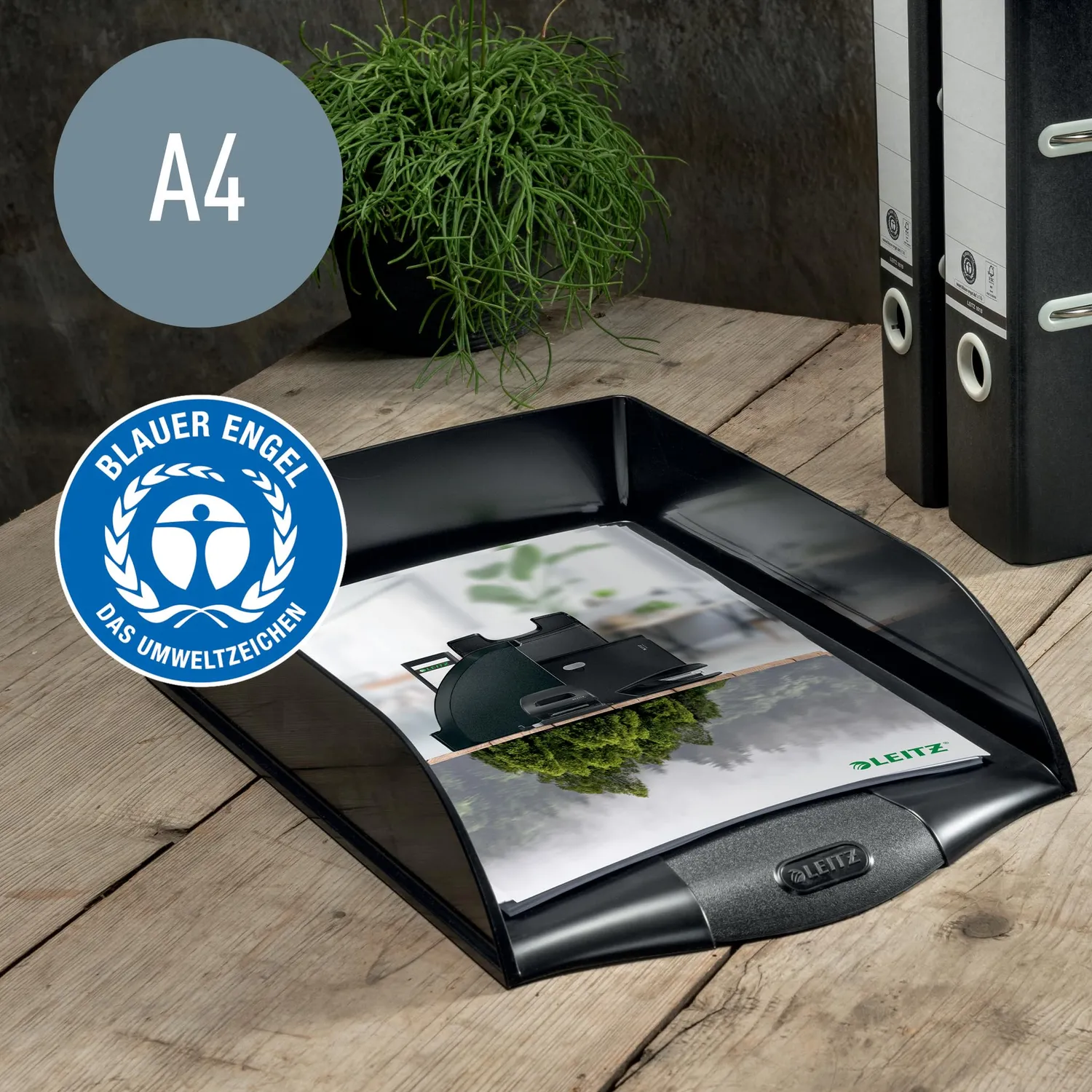 Leitz Recycle 53240095 vaschetta portacorrispondenza A4 nera riciclata