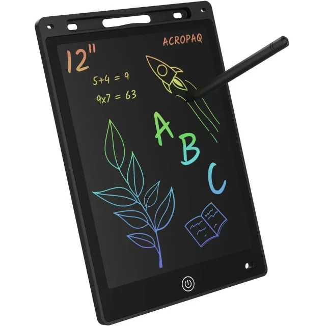 ACROPAQ Tavoletta da Disegno Bambini 12 Pollici Nera LCD