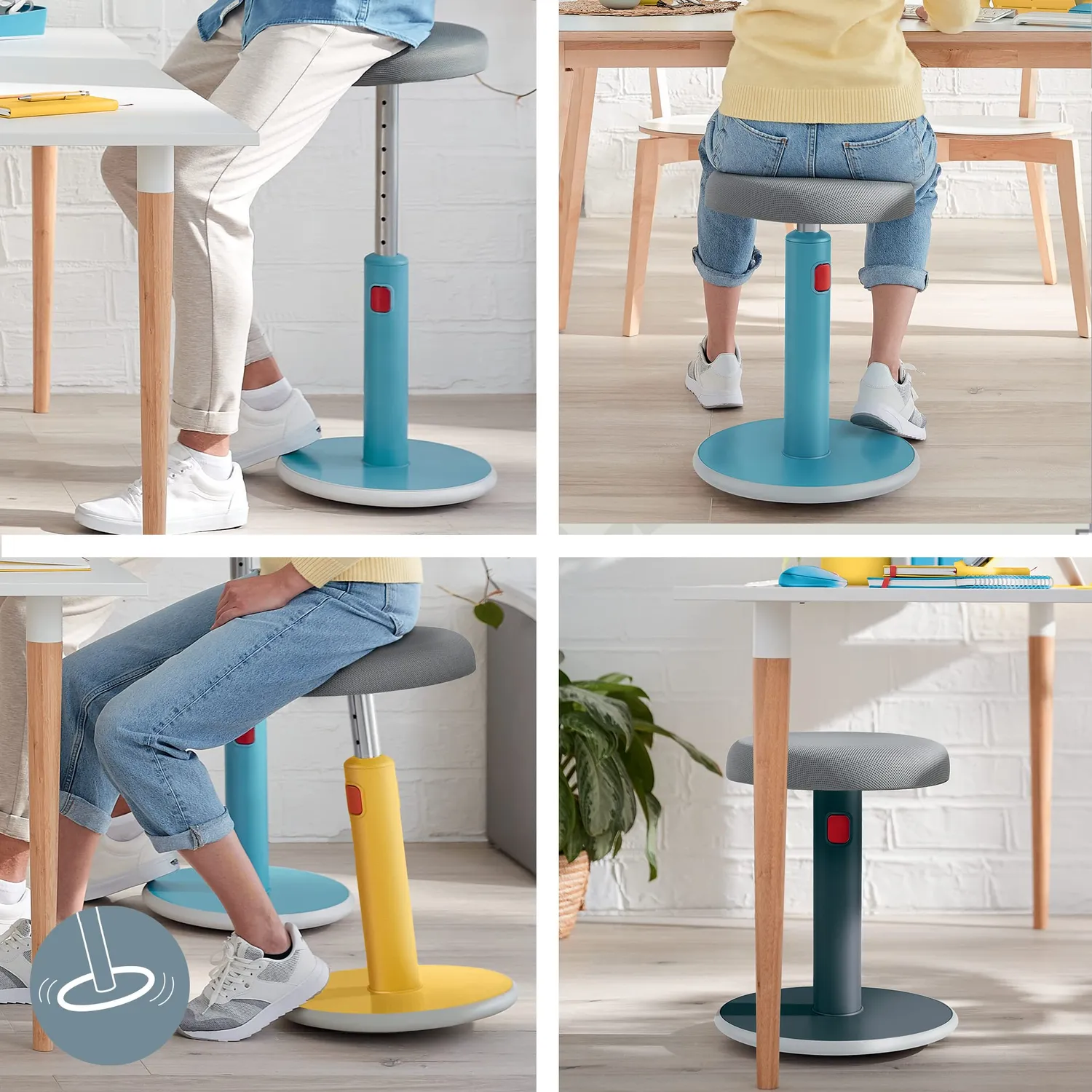 Leitz Ergo Cosy Active Sit Stand sgabello grigio 46-79 cm