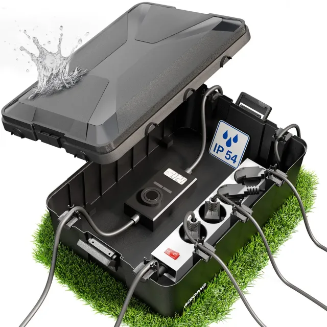 ACROPAQ box portacavi IP54 nero impermeabile da esterno