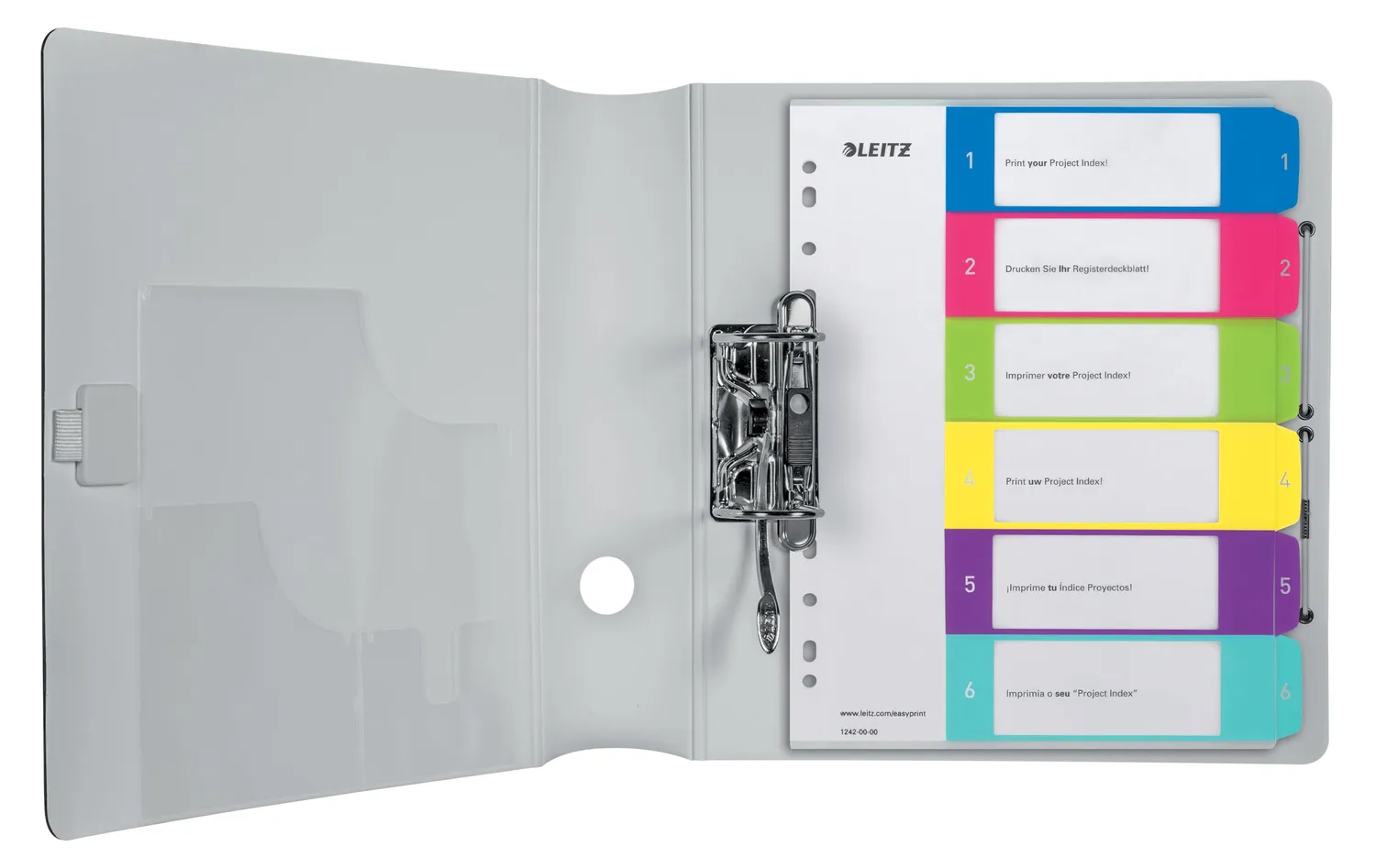 Leitz Ergo WOW 1-6 rubrica divisori A4 extra-largo multicolore