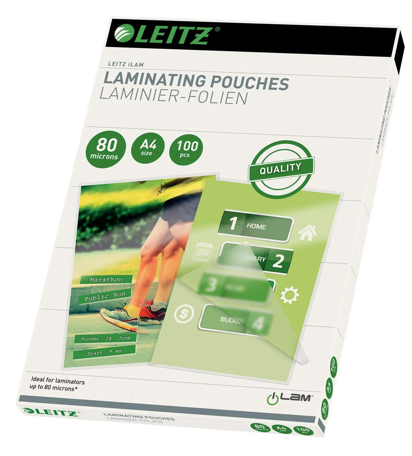 Leitz 74880000 pouch A3 2x125 micron lucide 100 pezzi