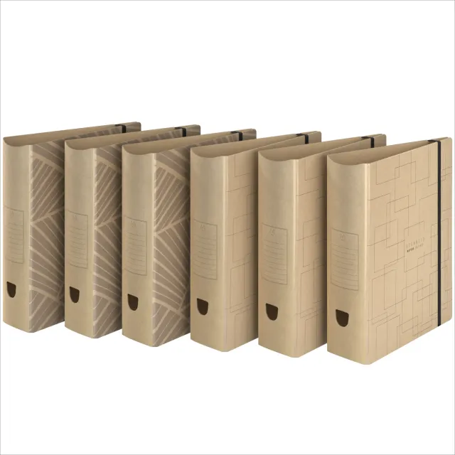 Acropaq Registratori A4 80 mm Set 6 Pezzi Senza Plastica