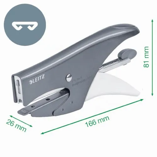 Leitz Ergo WOW 55470033 cucitrice a pinza blu scuro 15 fogli