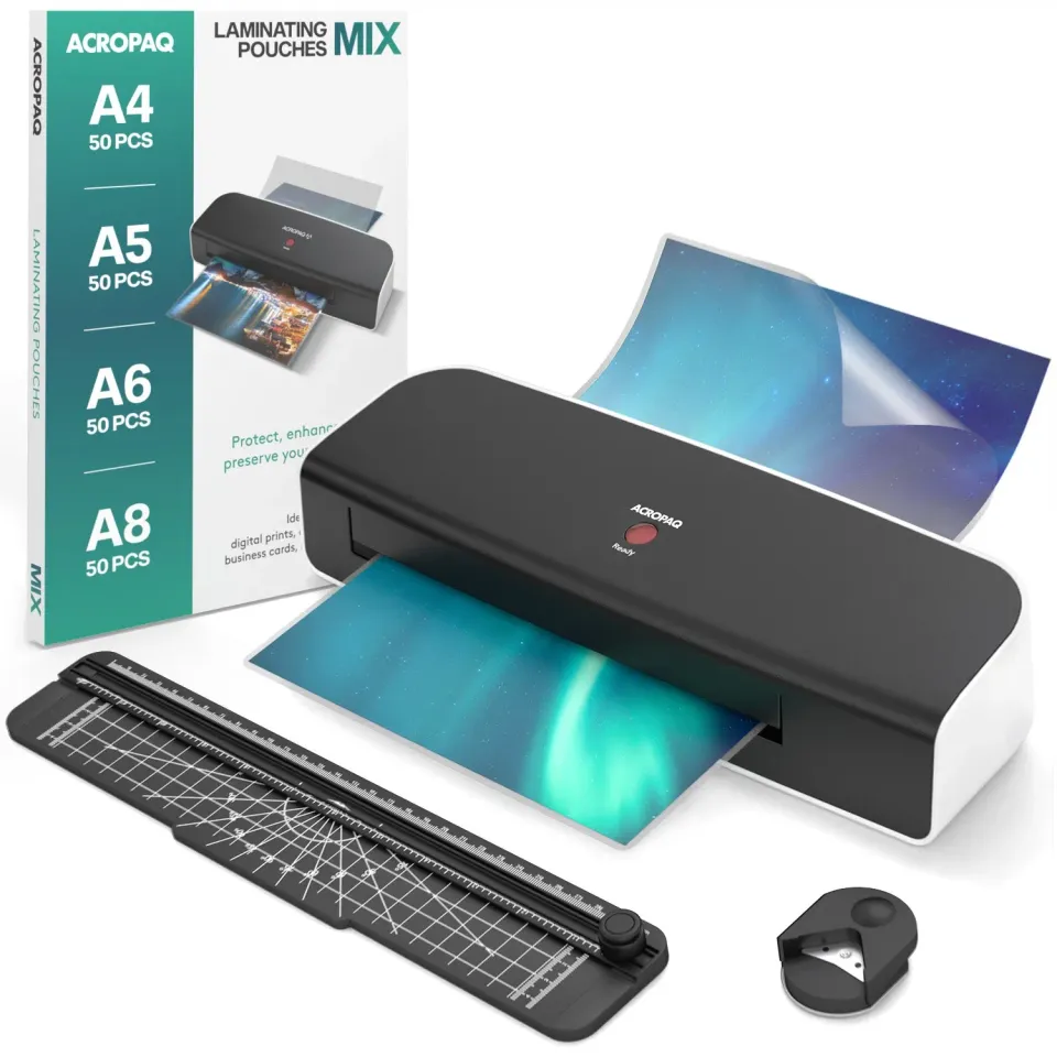 Acropaq AL490 Plastificatrice A4 Set 200 pz con Taglierina