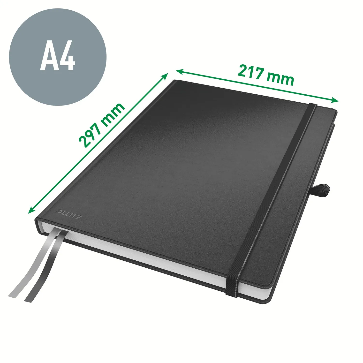 Leitz Complete 44710095 quaderno A4 quadretti nero 160 pagine