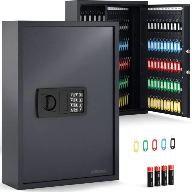 ACROPAQ Armadietto Portachiavi Elettronico 200 Posti con Etichette